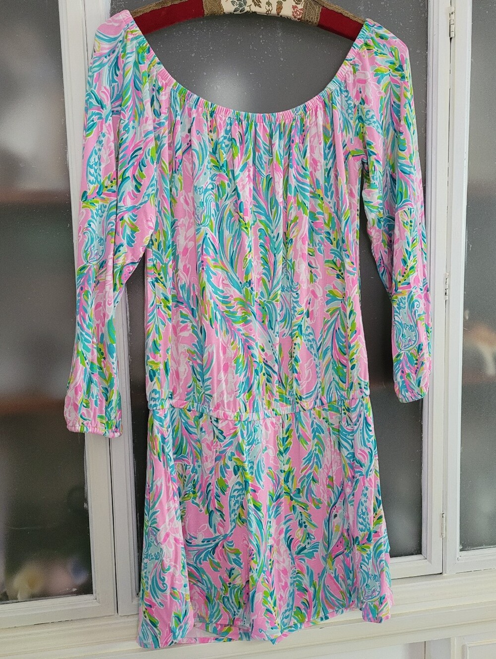 Lilly Pulitzer Lana Skort Romper Unicorn Of The Sea Pinks And Greens